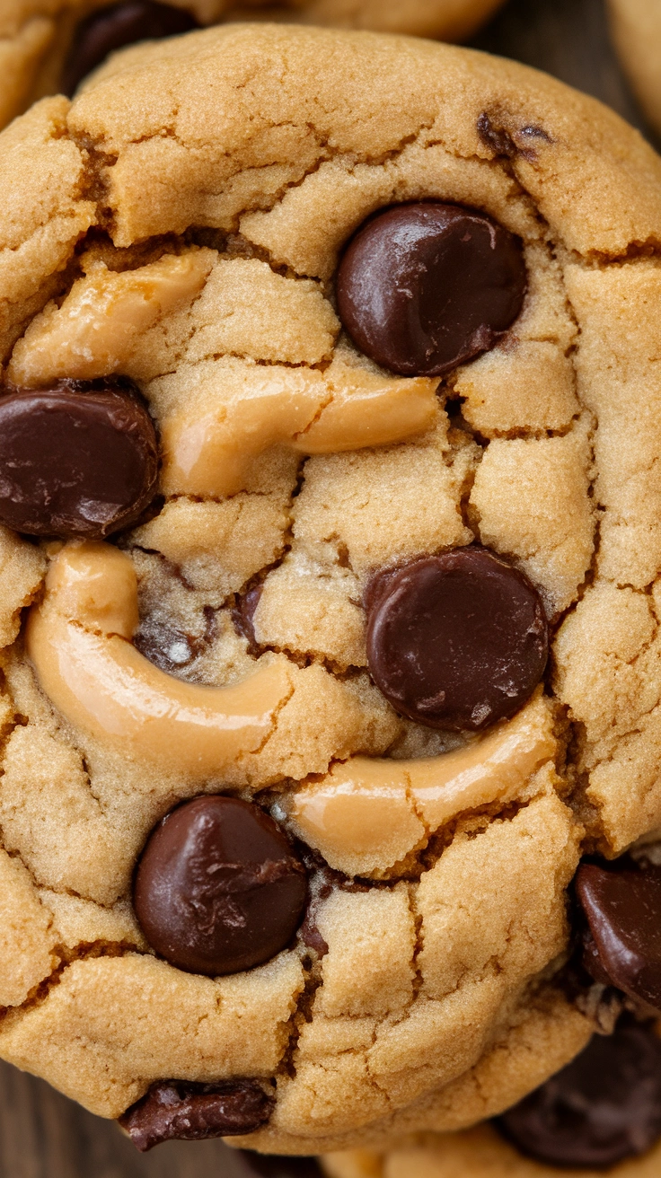 Peanut Butter Dark Chocolate Chip Cookies