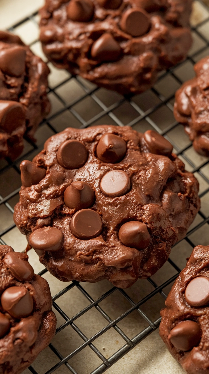 Soft Double Chocolate Pudding Cookies