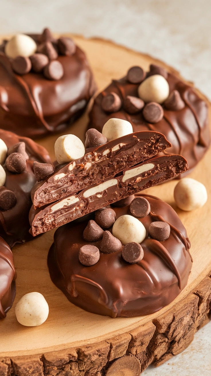 Chewy Double Chocolate Malteser Cookies