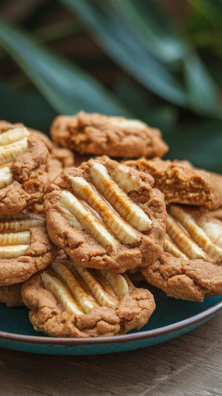 Flourless 2-Ingredient Peanut Butter Banana Cookies