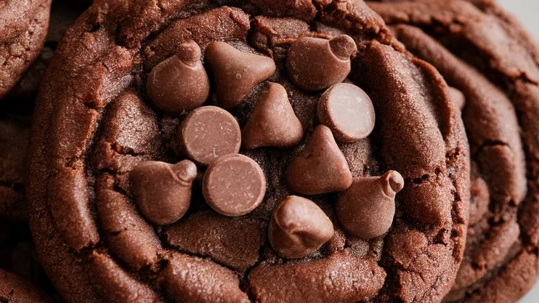 Easy Double Chocolate Crinkle Cookies - Featured