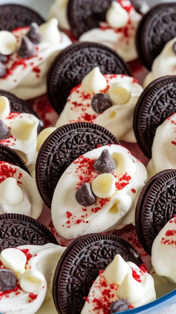Red Velvet Oreo Cake Mix Cookies