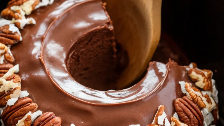 Easy Slow Cooker German Chocolate Cake - Featured