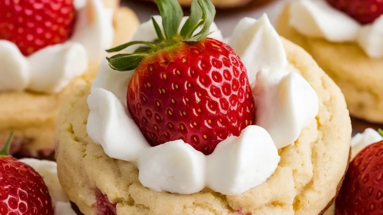 Easy Strawberry Cheesecake Cookies with a Cake Mix - Featured