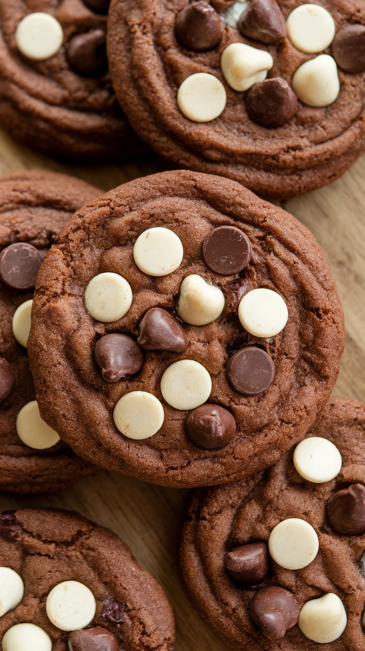 Chewy Gluten-Free Triple Chocolate Cookies