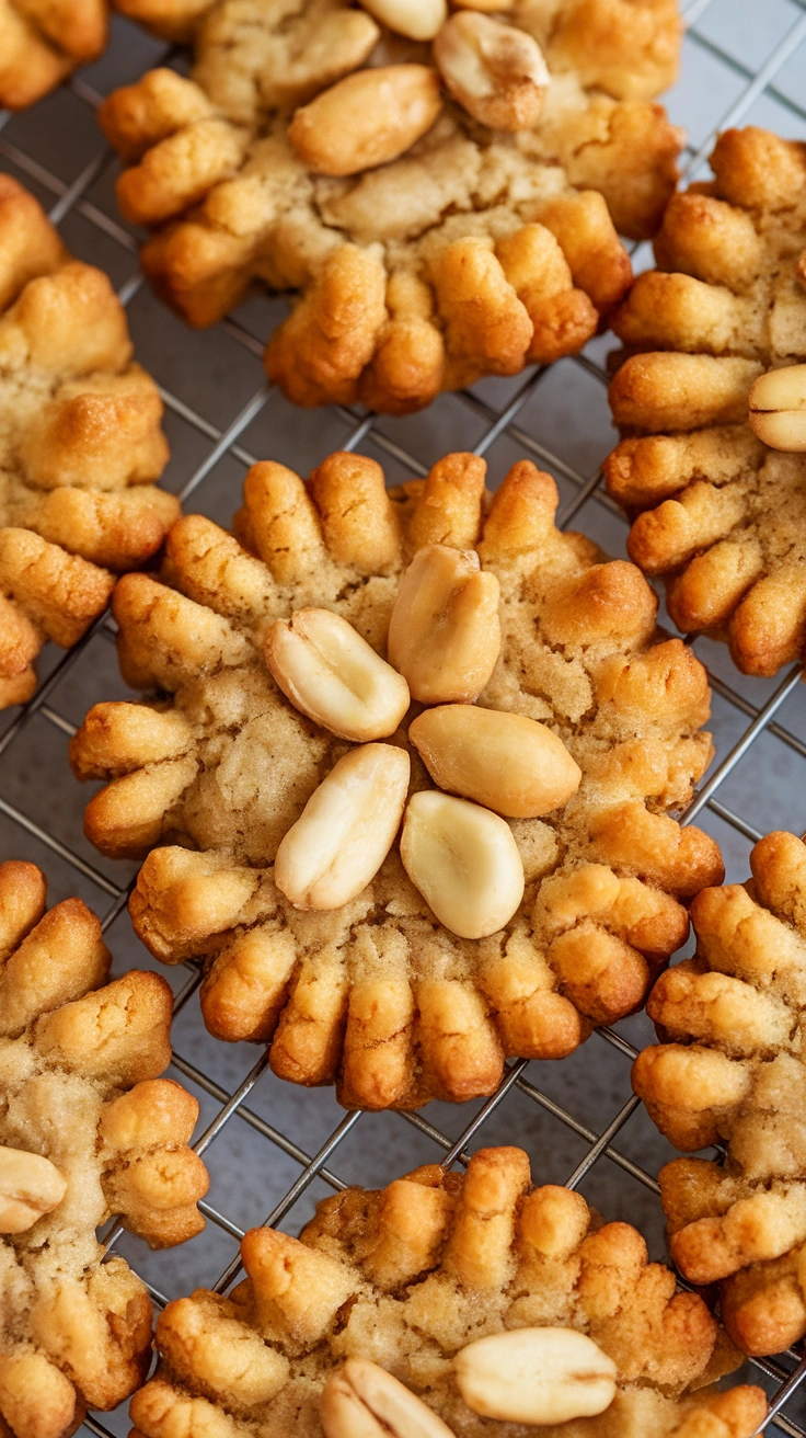 Chewy Honey Roasted Peanut Cookies
