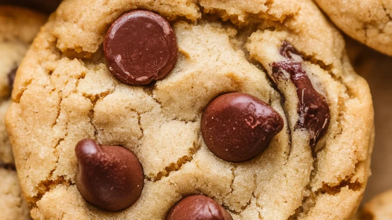 Keto Peanut Butter Chocolate Chip Cookies - Featured