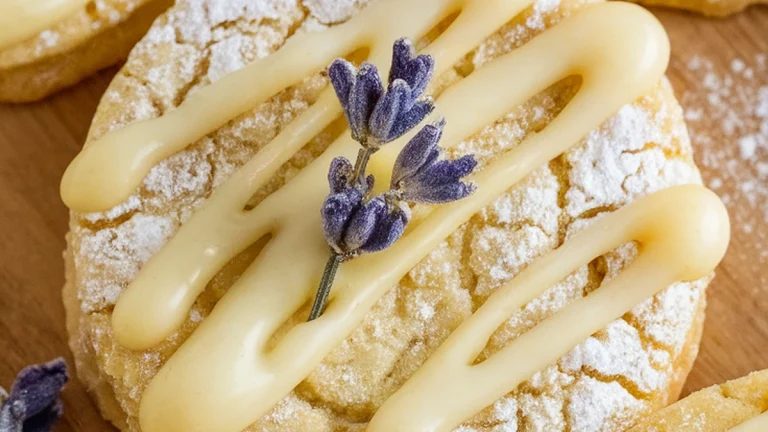 Lemon Lavender Cookies - Shortbread Cookies with Lemon Glaze - Featured