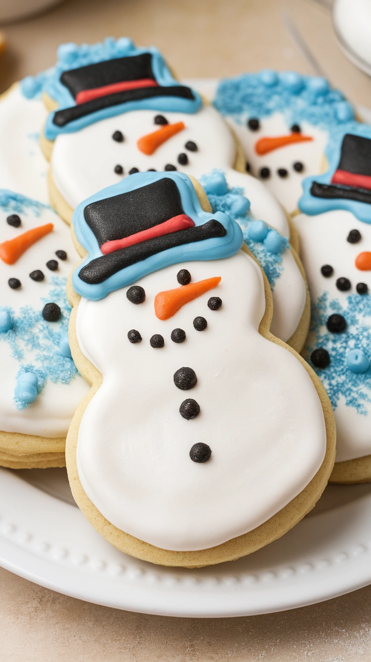 Melted Snowman Sugar Cookies