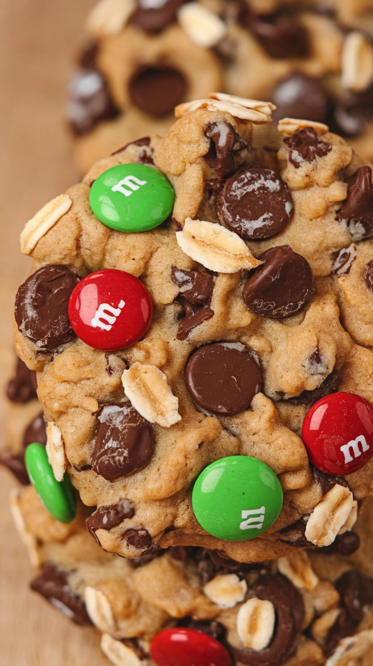 Peanut Butter Oatmeal Monster Cookies