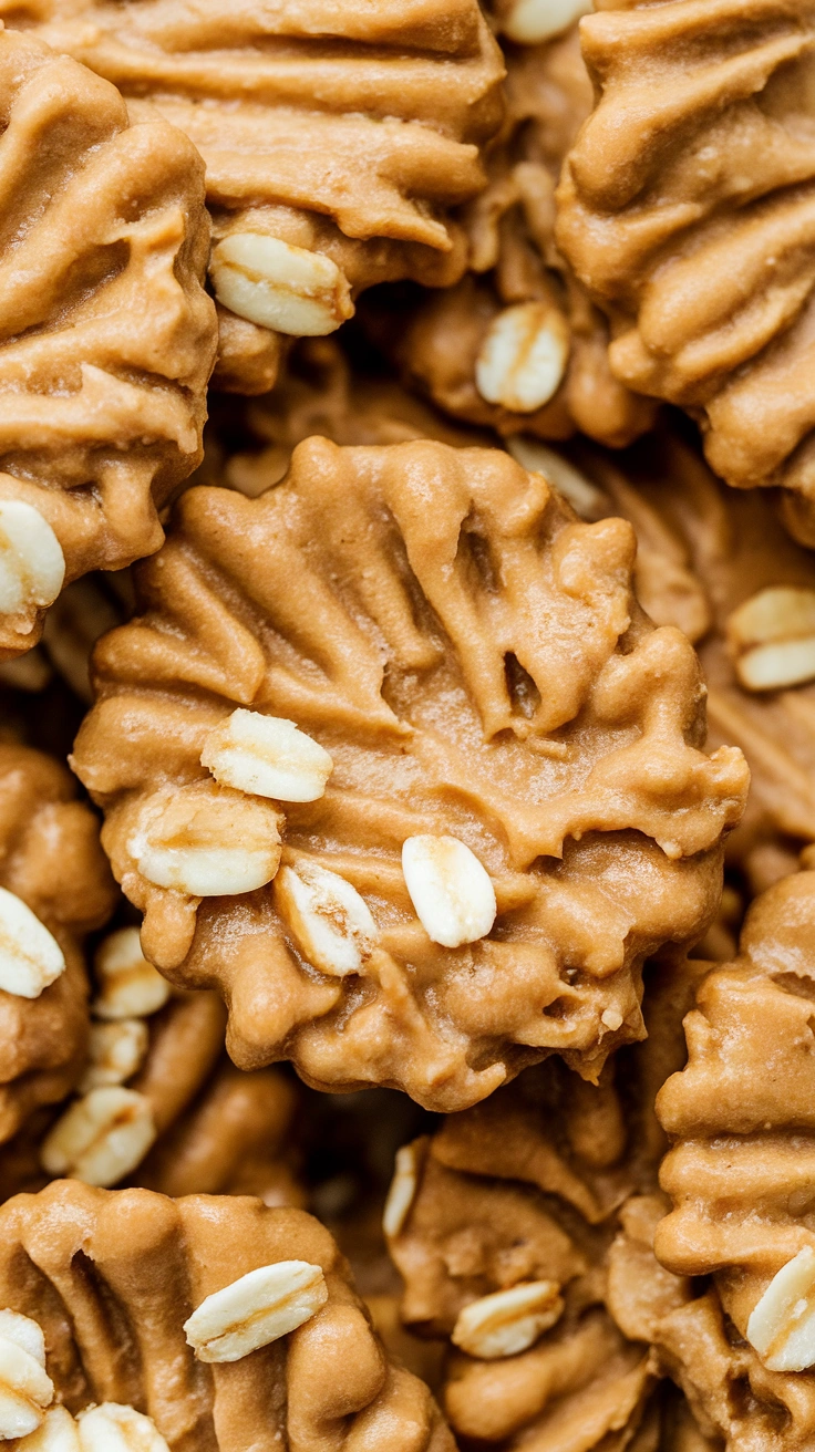 Old Fashioned No-Bake Peanut Butter Cookies