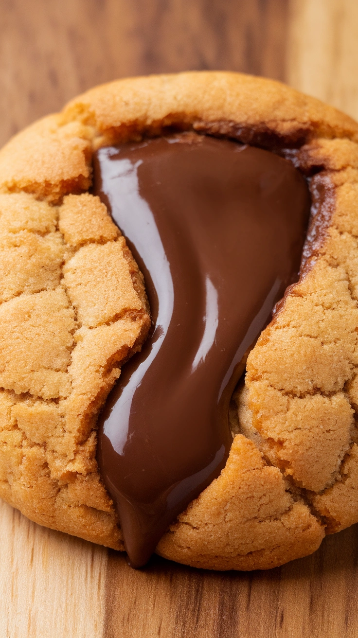 Molten Nutella Stuffed Cookies