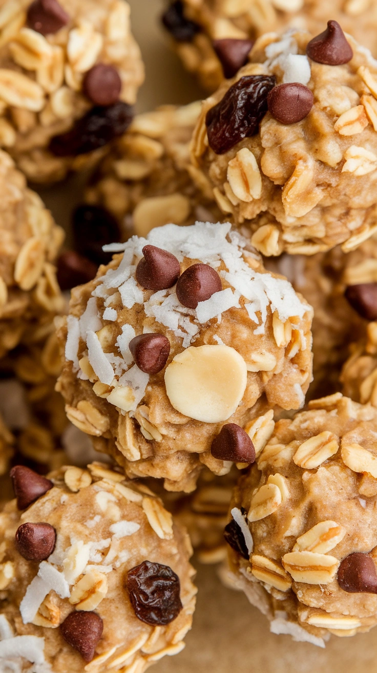 No-Bake Oatmeal Raisin Cookie Balls