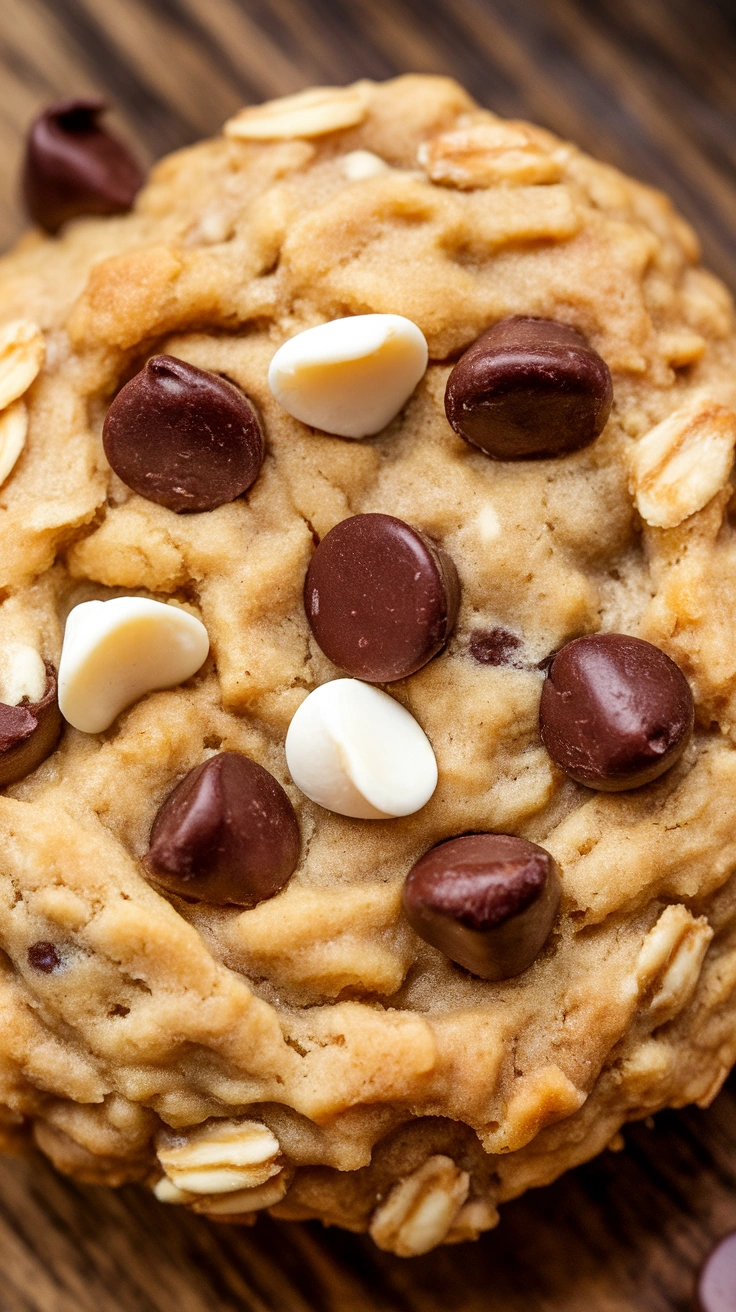 Chewy Oatmeal Peanut Butter Chocolate Chip Cookies