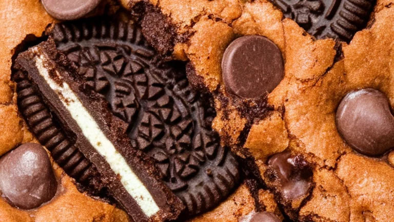 Oreo cookie dough brownies - Featured