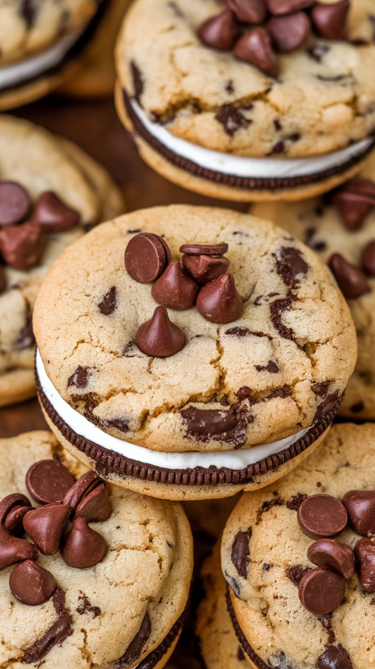 Bakery Style Oreo Stuffed Chocolate Chip Cookies