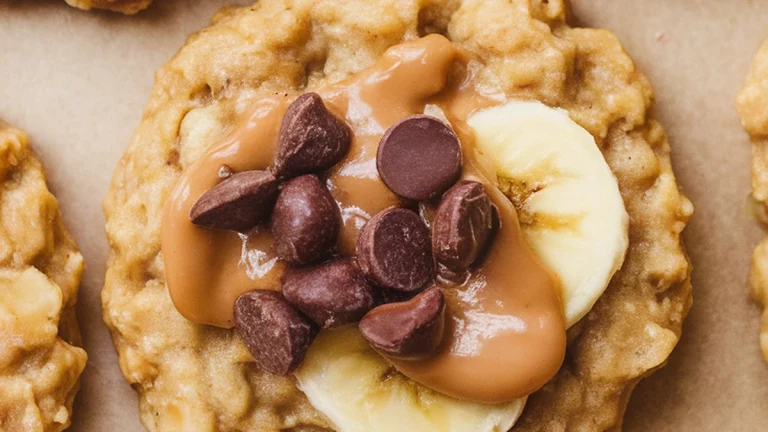 Peanut Butter Banana Oatmeal Cookies Recipe - Featured