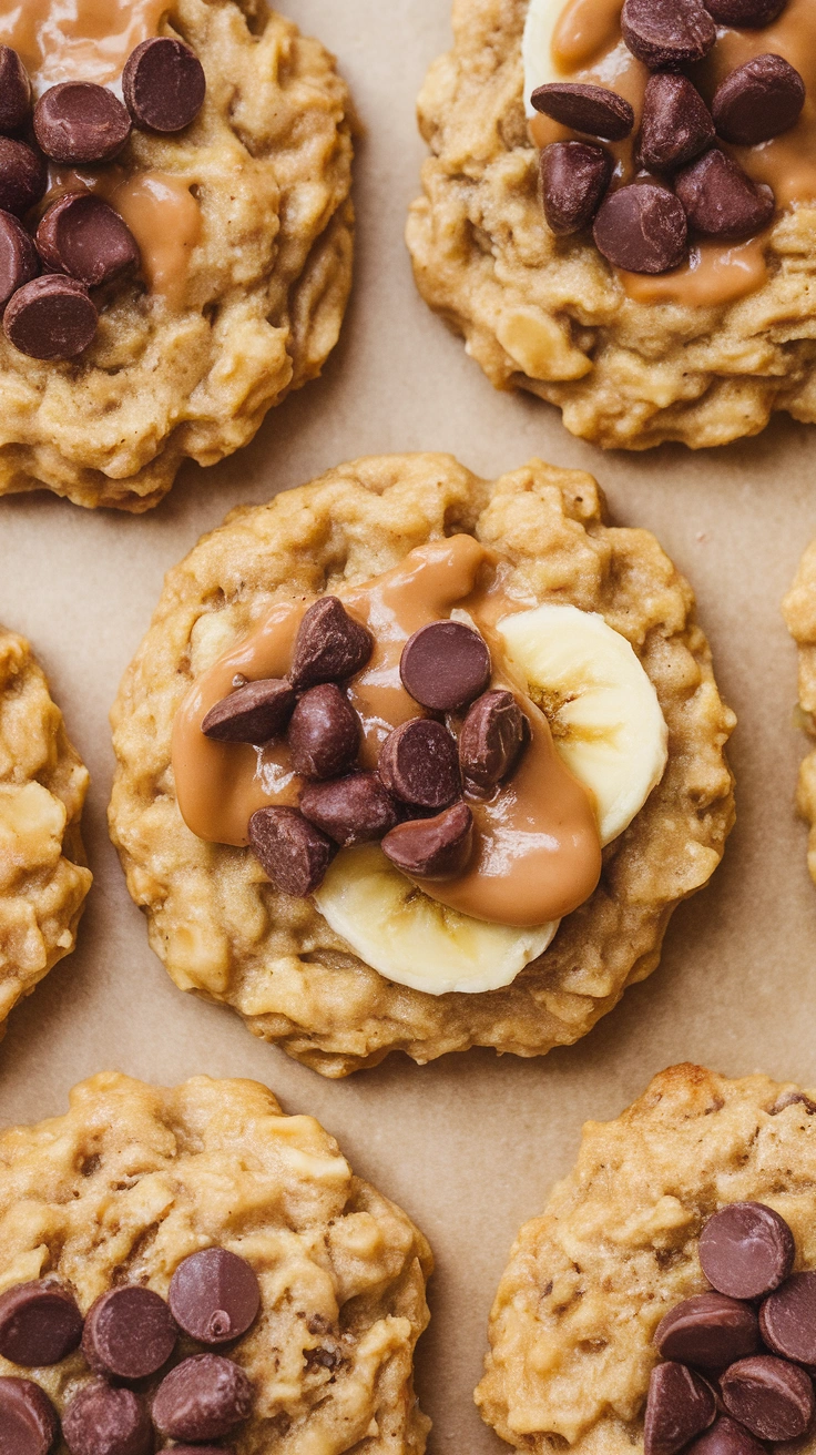 Peanut Butter Banana Oatmeal Breakfast Cookies