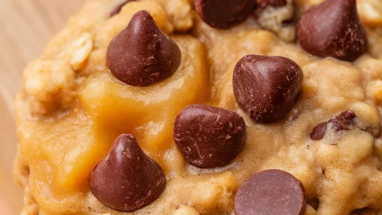 Peanut Butter Chocolate Chip Oatmeal Cookies with Applesauce - Featured