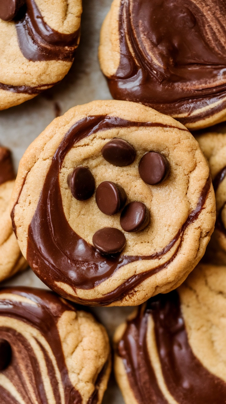 Marbled Chocolate Peanut Butter Cookies