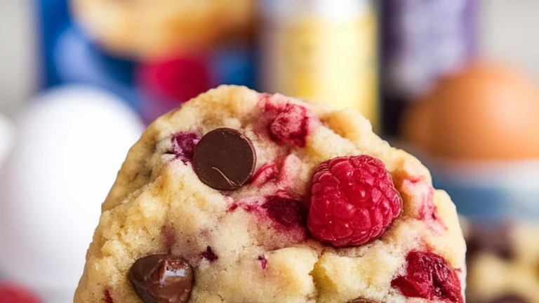 Raspberry Chocolate Chip Cookies - Featured