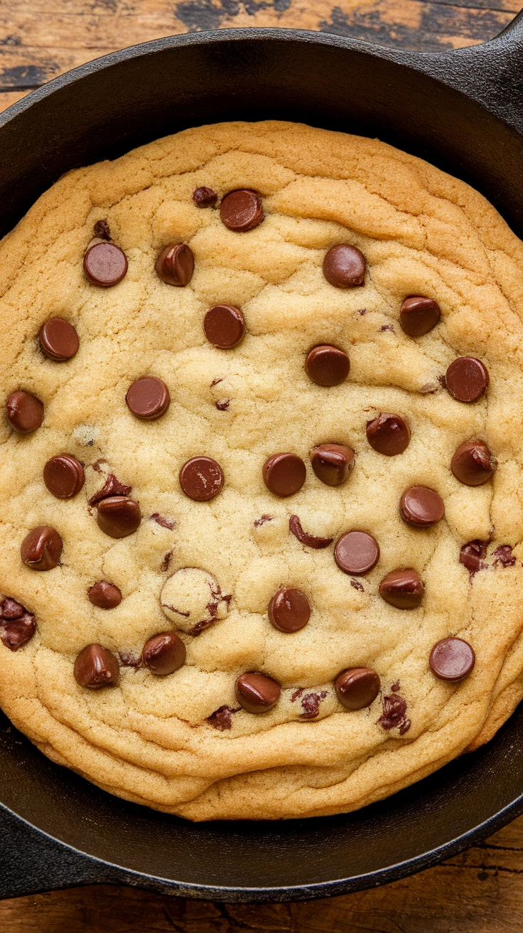 Deep Dish Skillet Chocolate Chip Cookie
