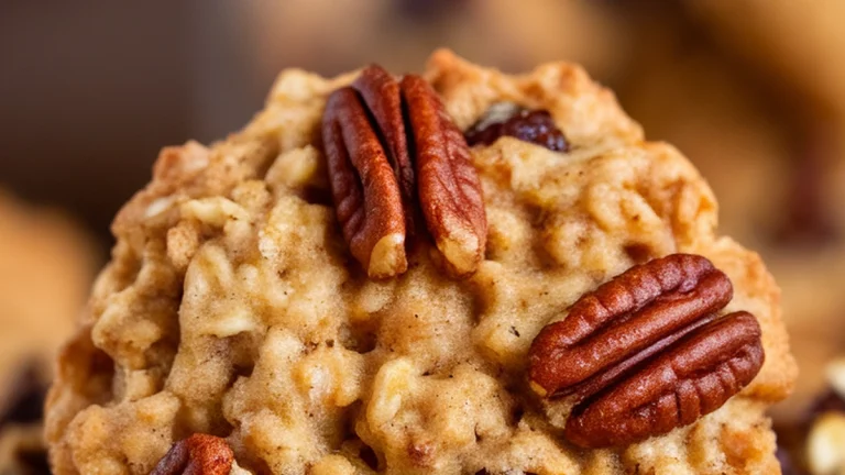 Soft and Chewy Oatmeal Cinnamon Raisin Pecan Cookies - Featured