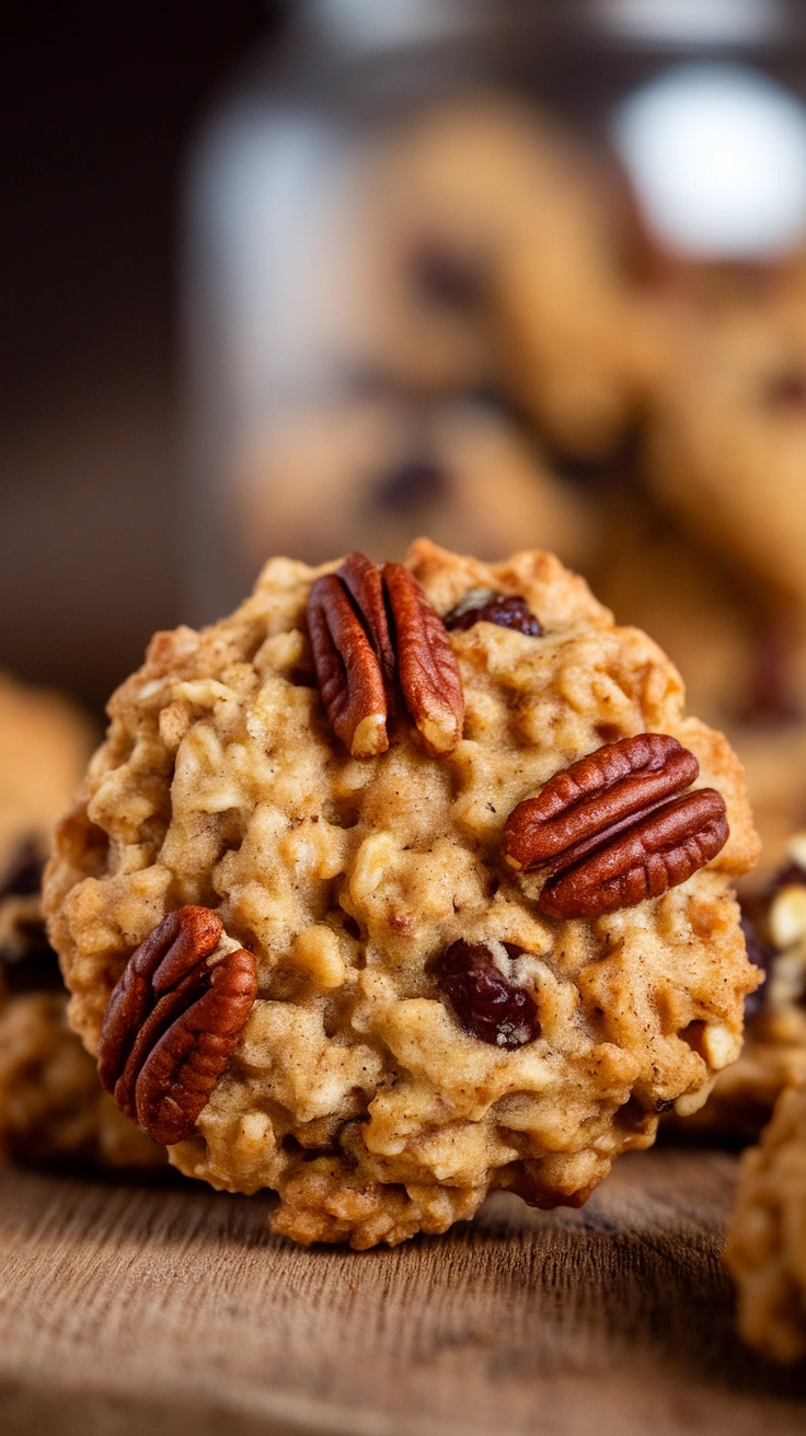 Soft and Chewy Oatmeal Raisin Pecan Cookies