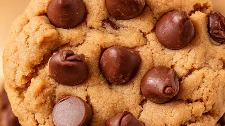 Spiced Peanut Butter Date Cookies With Chocolate Chips - Featured