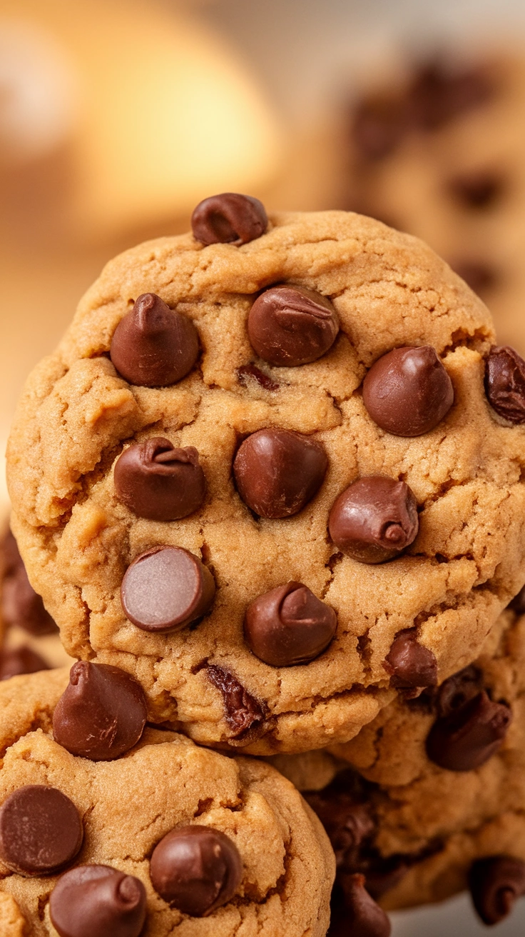 Spiced Date Peanut Butter Cookies with Chocolate Chips