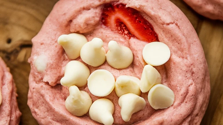 Strawberry Cream Cheese Cookies with a Cake Mix - Featured