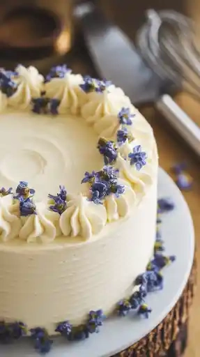 Chamomile Vanilla Cake with Mascarpone Frosting