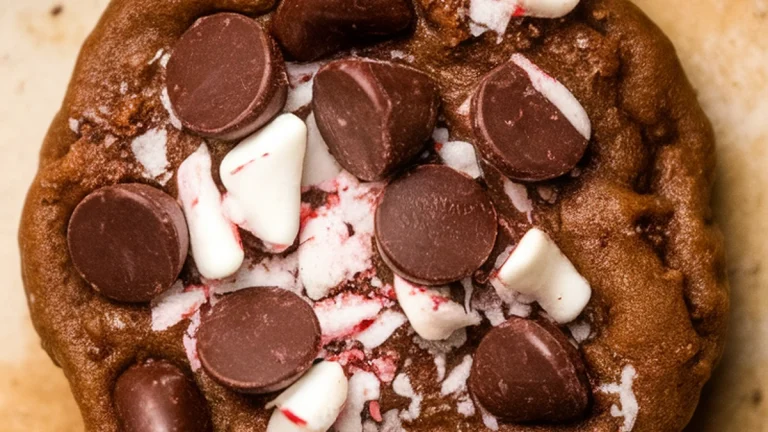 Vegan Peppermint Double Chocolate Chip Cookies - Featured