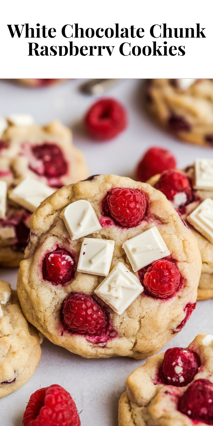 White Chocolate Chunk Raspberry Cookies