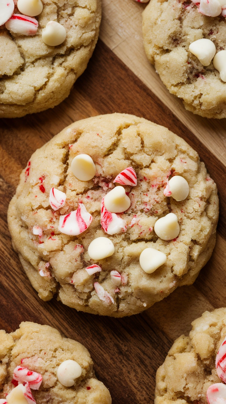 White Chocolate Chip Peppermint Cookies