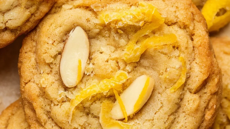 Almond Cookies with Cinnamon and Lemon Zest - Featured