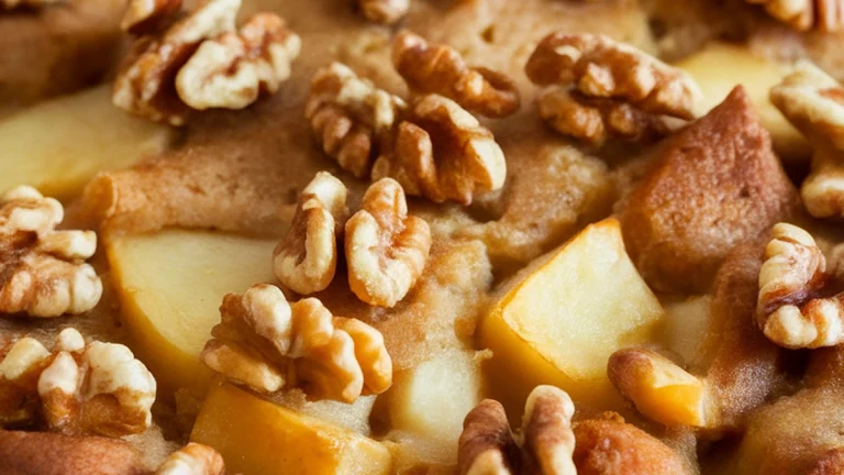 Apple and Nut Pudding - Featured