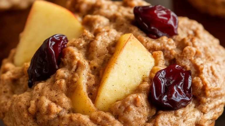 Apple Cranberry Bran Muffins - Featured