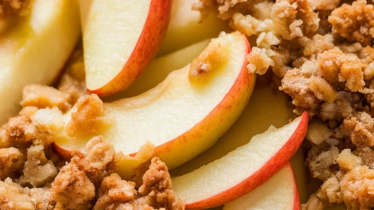 Apples with Sweet Butter Flour Topping - Featured