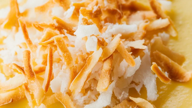 Baked Coconut Vanilla Custard - Featured