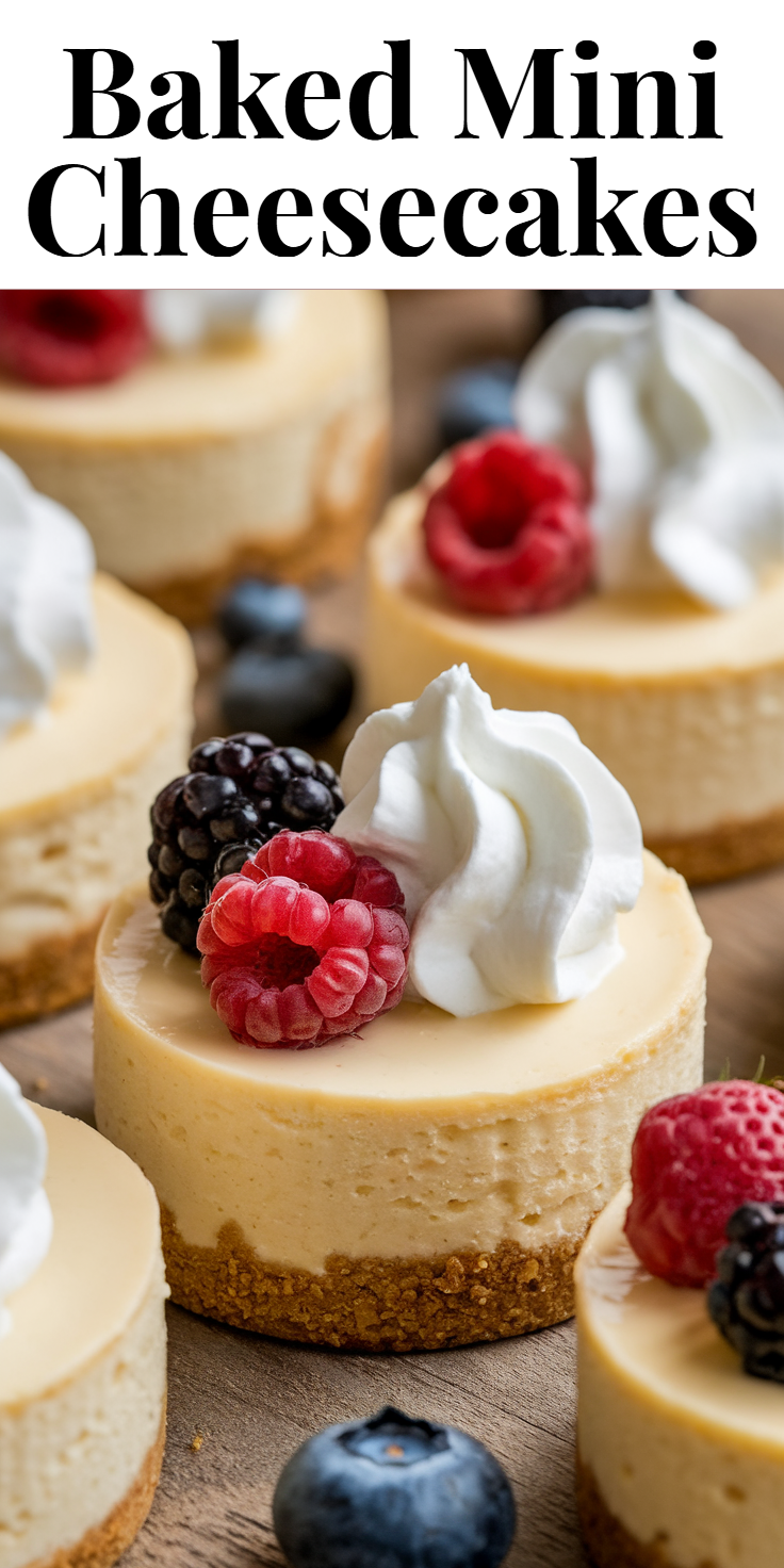 Baked Mini Cheesecakes