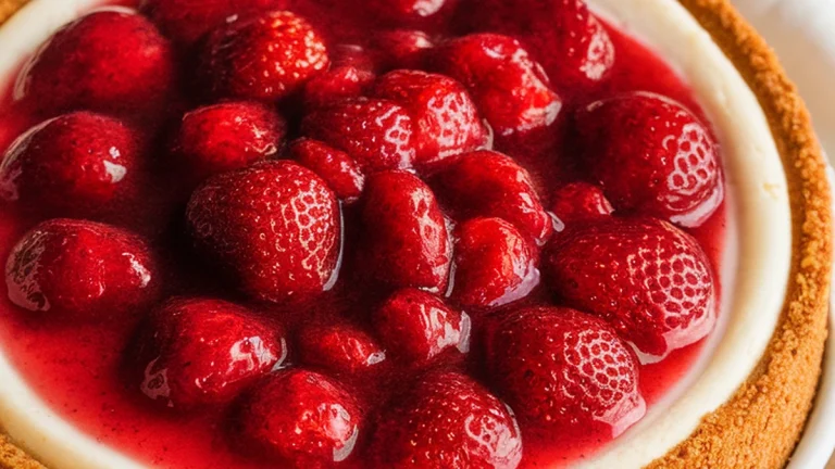 Baked Strawberry Cheesecake - Featured