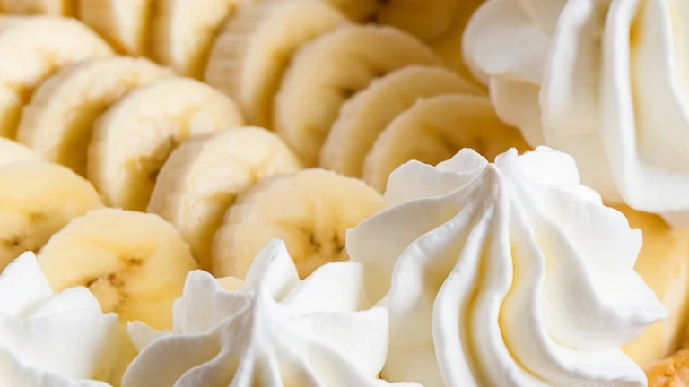 Banana Cream Pie with Vanilla Whipped Cream - Featured
