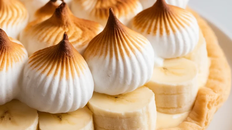 Banana Custard Pie with Vanilla - Featured