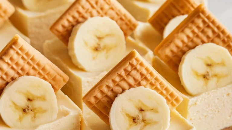 Banana Pudding Cheesecake Squares - Featured