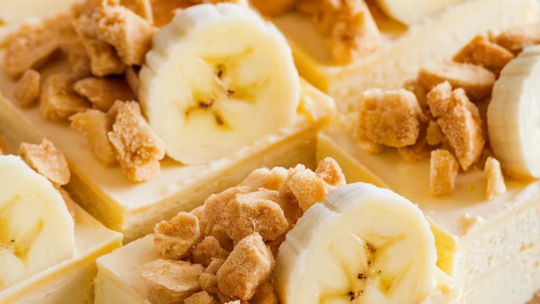 Banana Pudding Cheesecake Squares - Featured