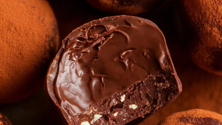 Bittersweet Chocolate Truffles with Cocoa Powder - Featured