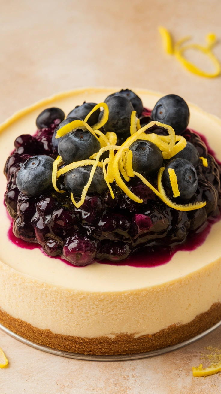 Homemade Blueberry Cheesecake