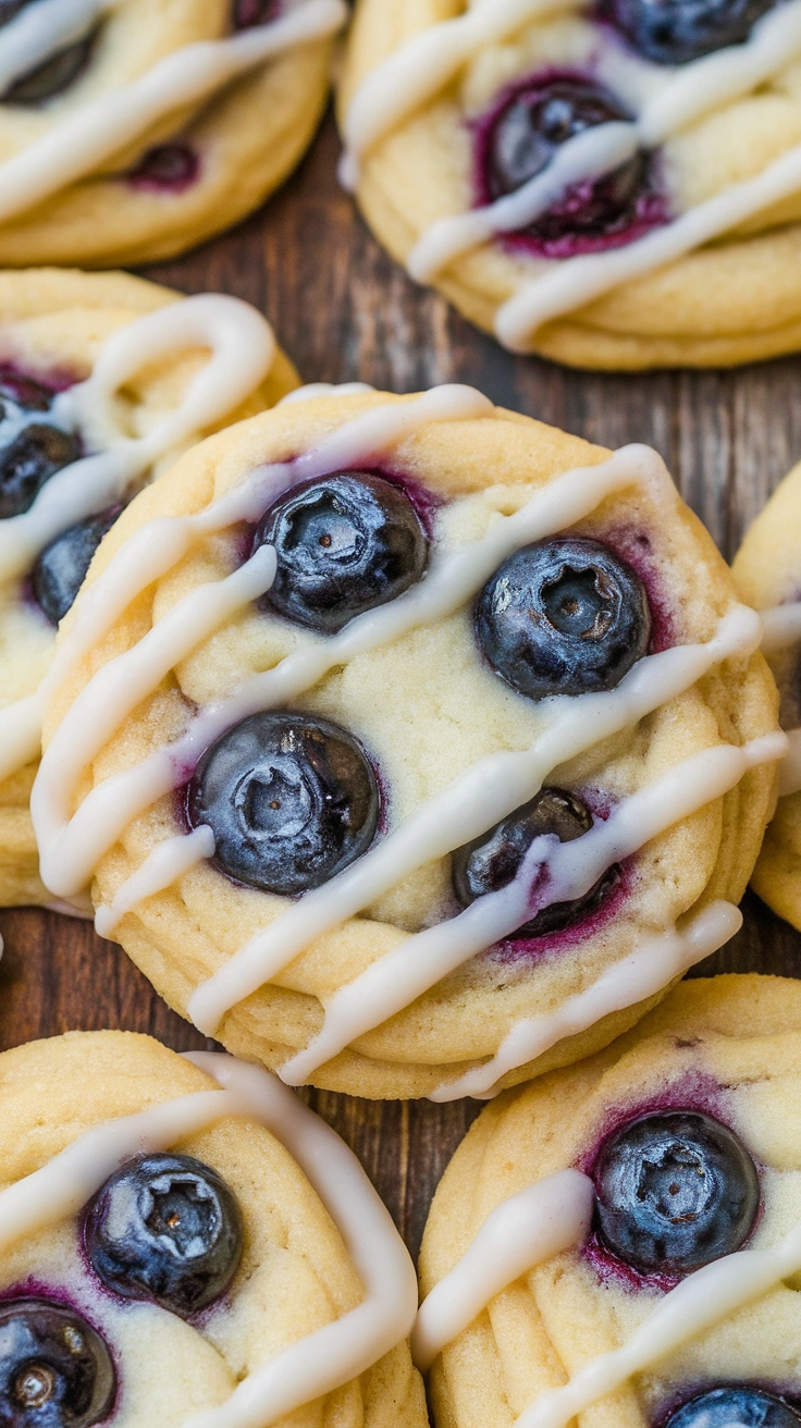 Soft-Baked Blueberry Cheesecake Cookies