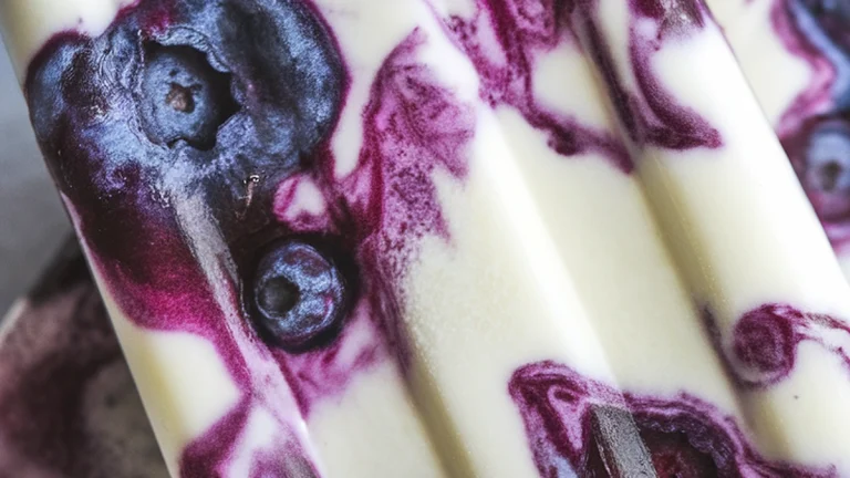 Blueberry Cheesecake Popsicles - Featured